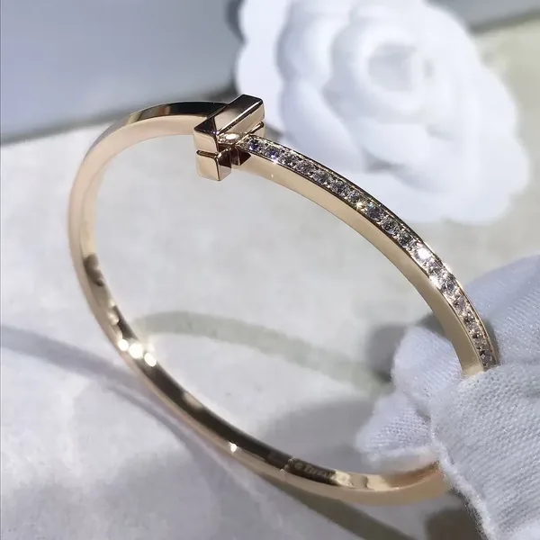 Tiffany & Co. T1 Narrow Half Pavé-Effect Hinged Bangle Two-Tone product photo