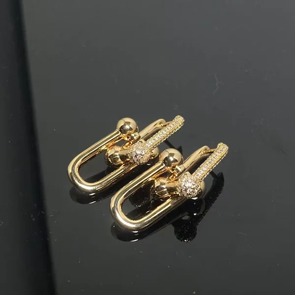 Tiffany & Co. HardWear Pavé-Effect Central Link Earrings Gold-Tone product view 2