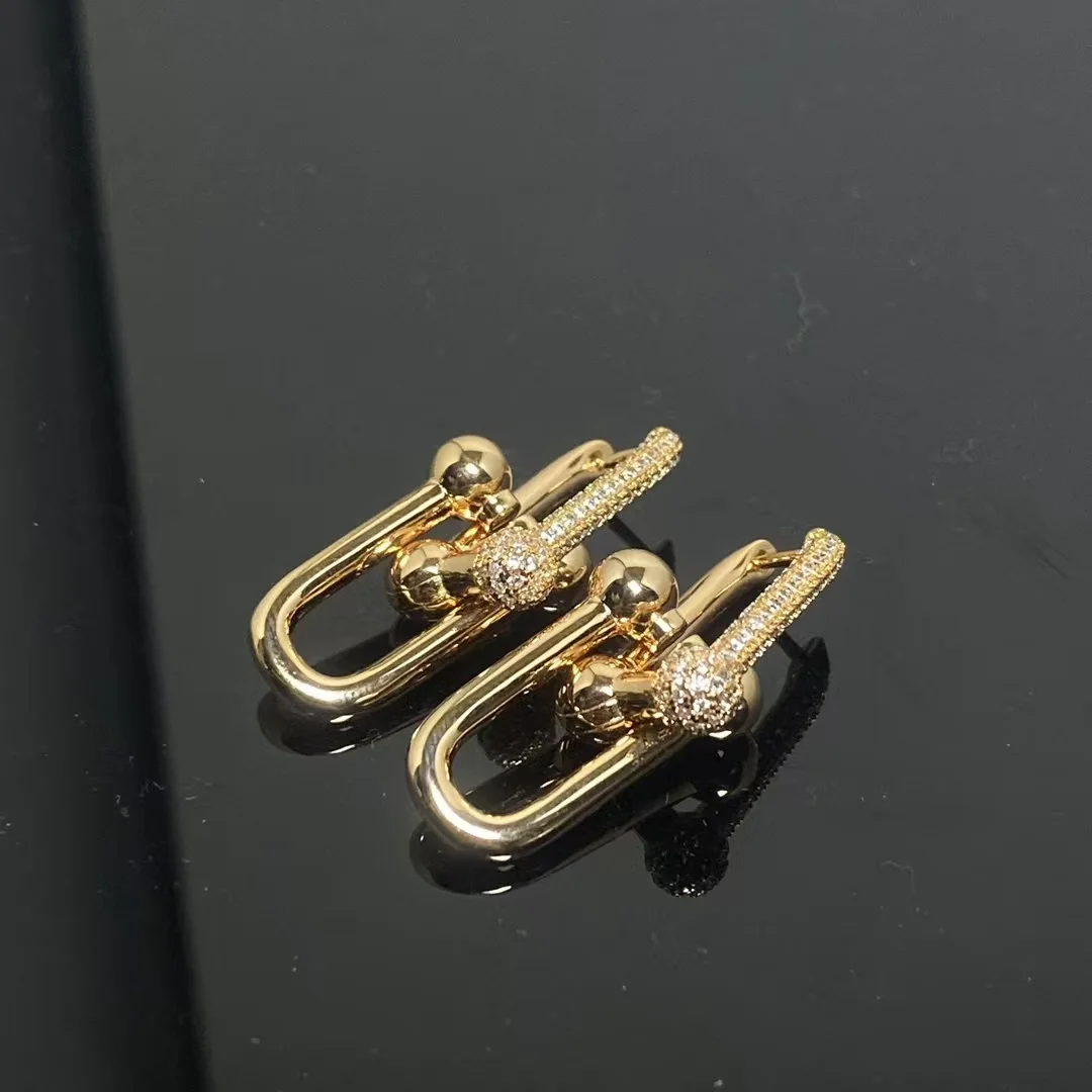 Tiffany & Co. HardWear Pavé-Effect Central Link Earrings Gold-Tone product view 2