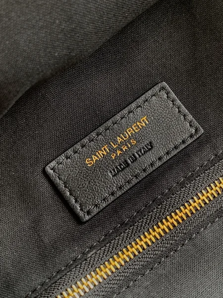 Saint Laurent Amalia Hobo Bag in Black Lambskin product view 10