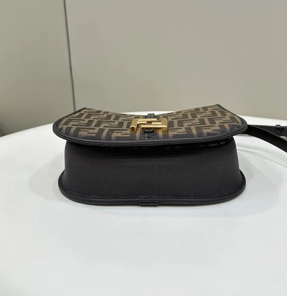 Fendi C’mon Medium Bag in FF Jacquard Fabric and Leather product view 8