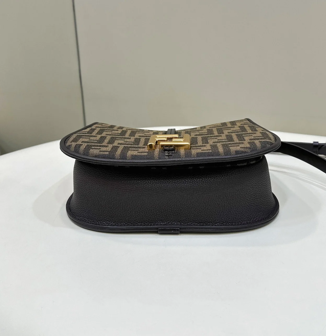 Fendi C’mon Medium Bag in FF Jacquard Fabric and Leather product view 8