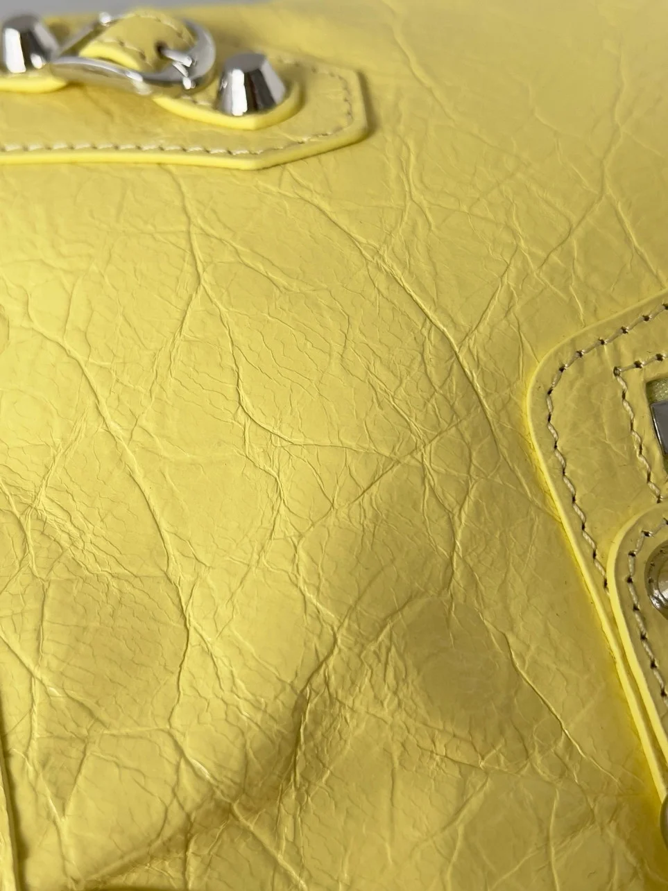 Balenciaga Le City Small Bag in Yellow Arena Lambskin product view 10