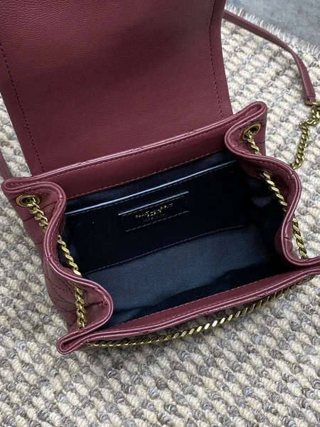 Saint Laurent Mini Nolita Bag — Burgundy product view 9