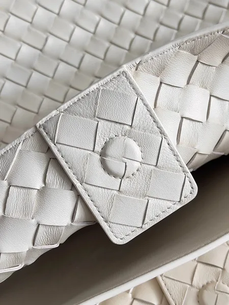 Bottega Veneta Andiamo Large Bag in White Intrecciato Lambskin product view 8