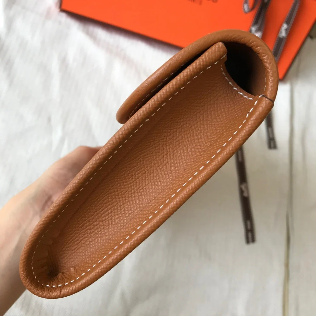 Hermes Jige Elan 29 Clutch Bag In Gold Epsom Leather product view 6