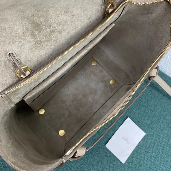 Celine Belt Mini Bag In Light Taupe Grained Calfskin product view 3