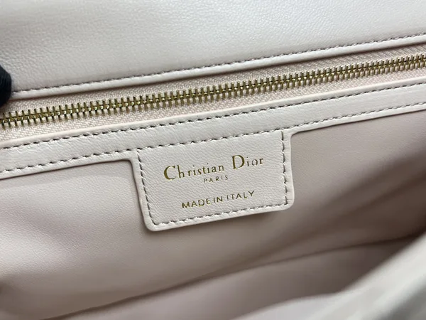 Medium Soft Dior Caro Bag — Beige with Gold-Tone Hardware product view 9