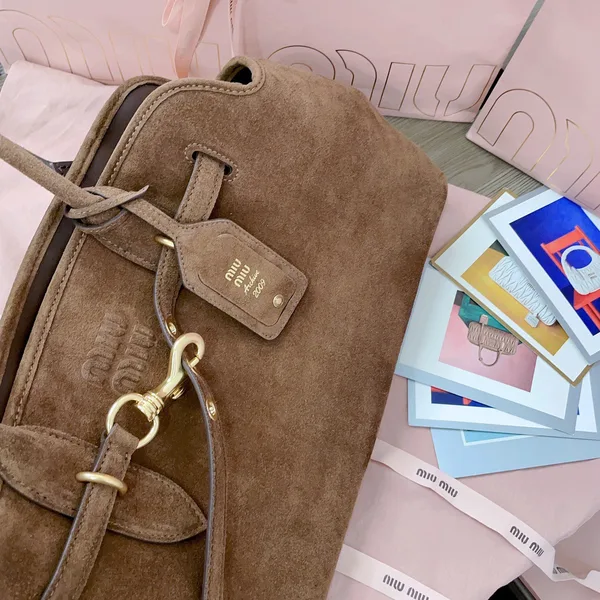 Miu Miu Aventure Suede Bag — Brown product view 6