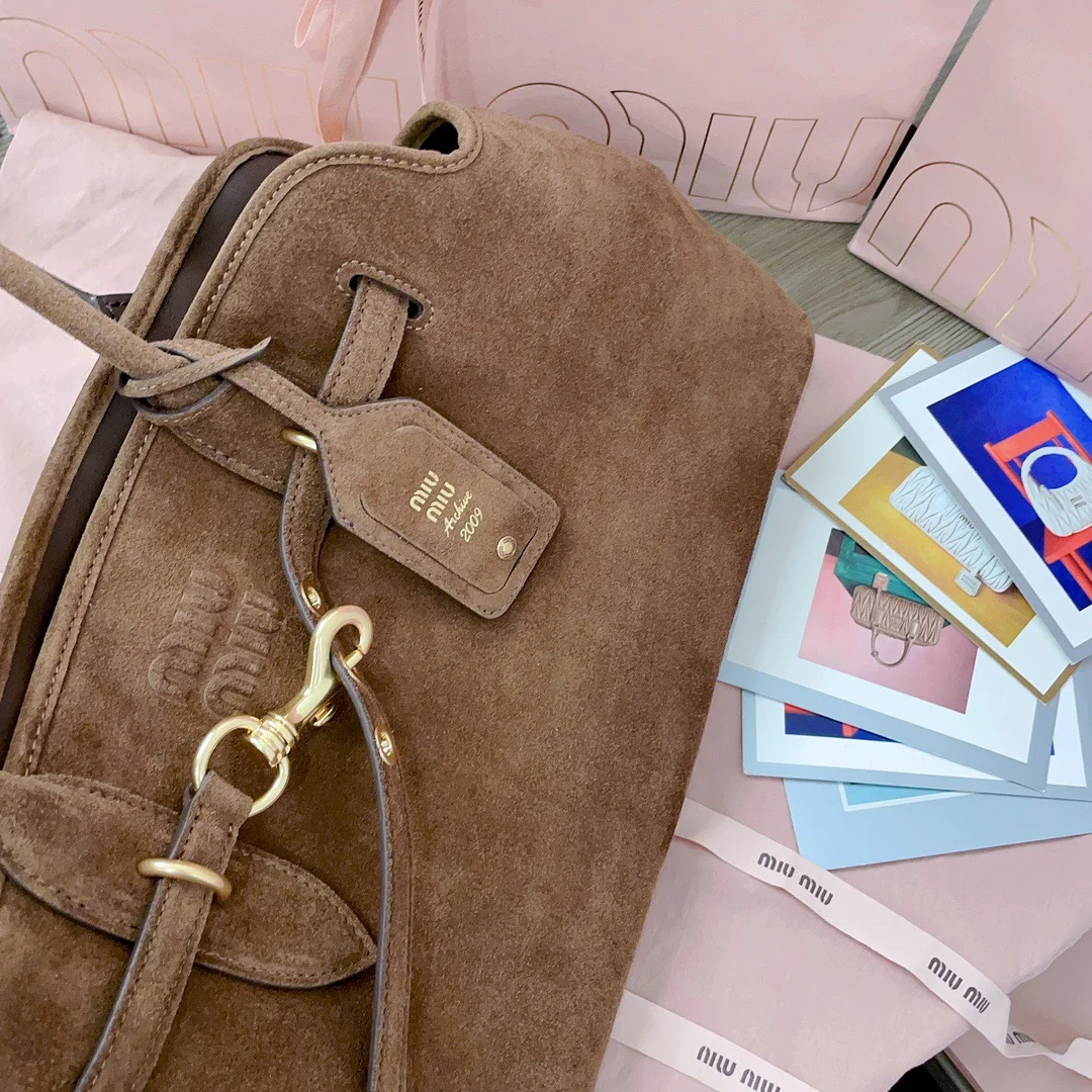 Miu Miu Aventure Suede Bag — Brown product view 6