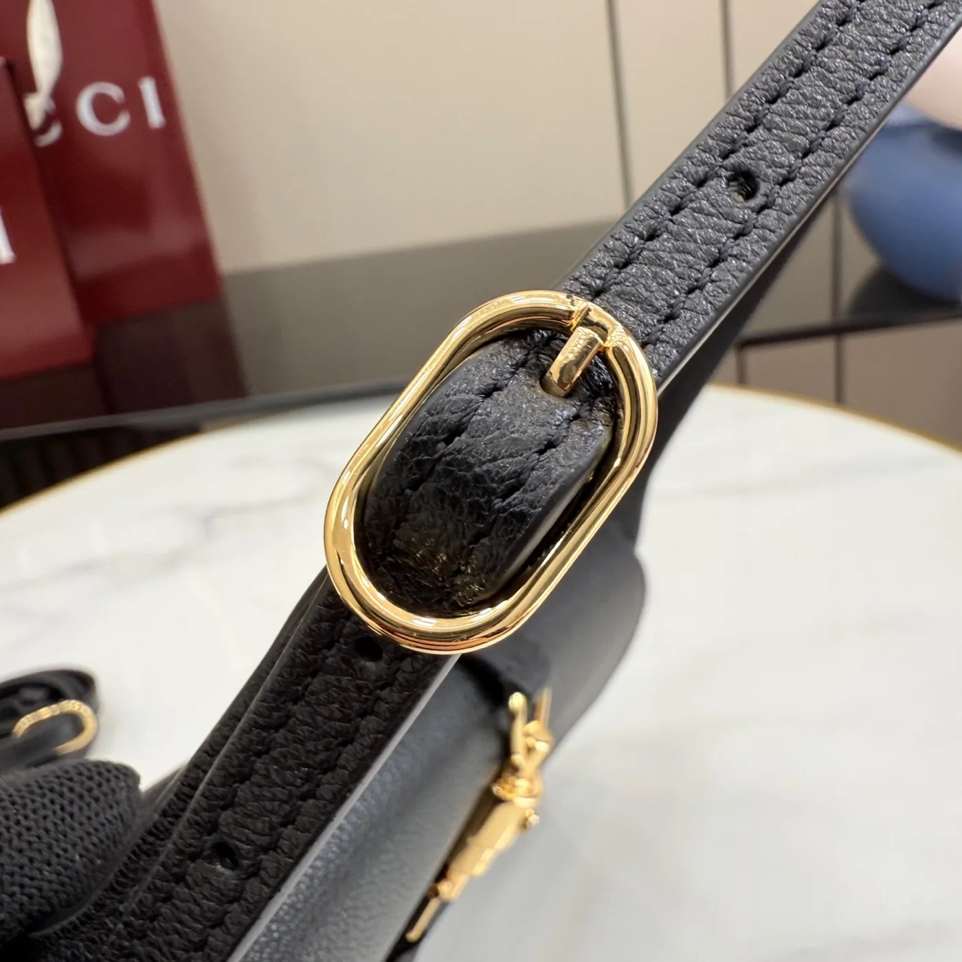 Gucci Jackie Small Shoulder Bag — Black with Gold-Tone Hardware product view 10