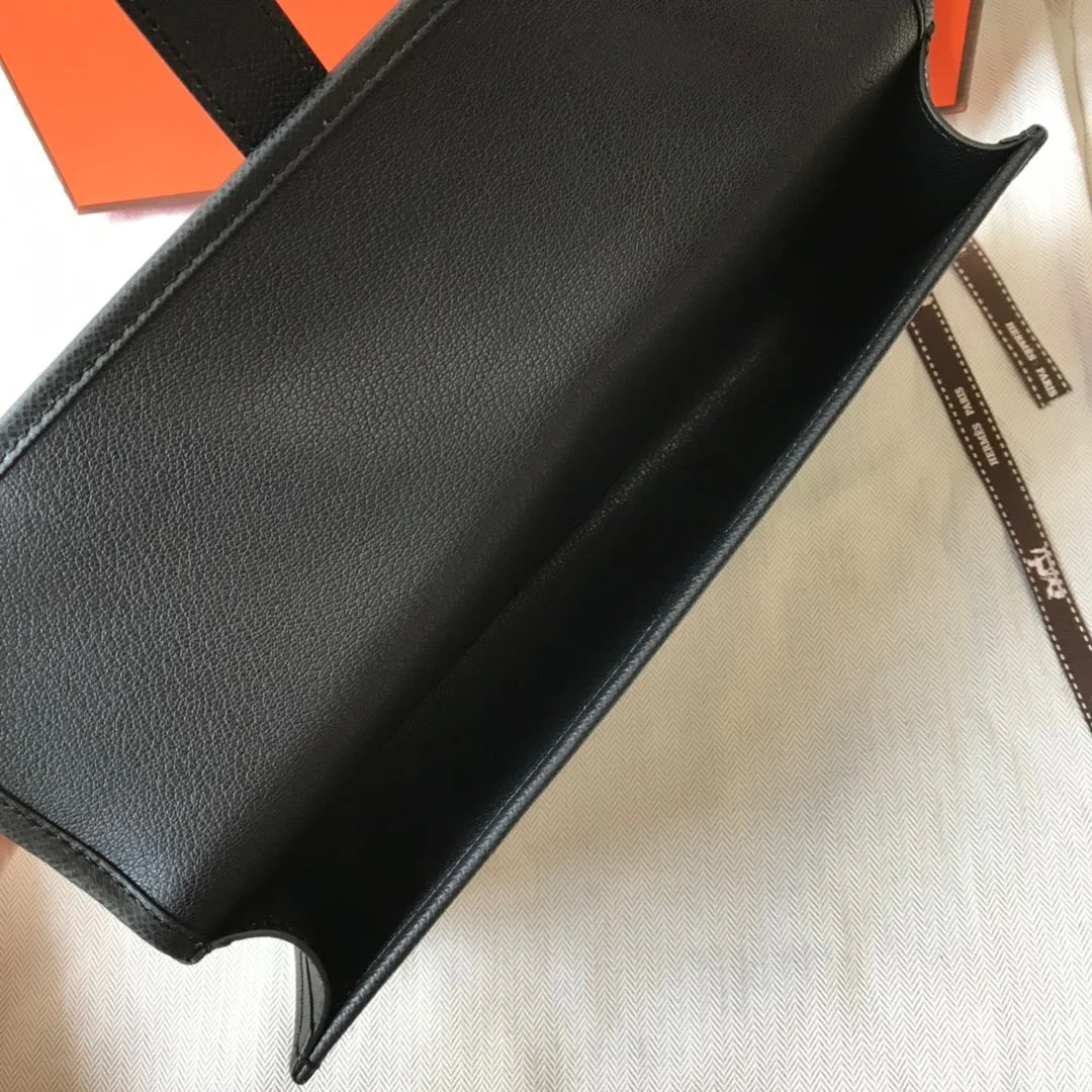 Hermes Jige Elan 29 Clutch Bag In Black Epsom Leather product view 7