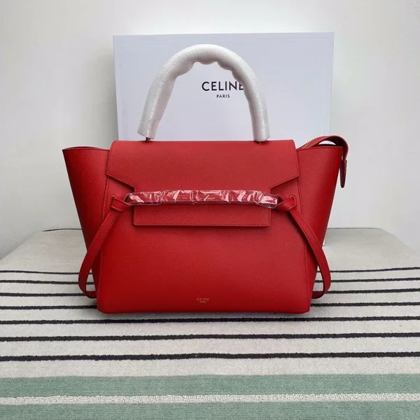 Celine Belt Mini Bag In Red Grained Calfskin product view 4