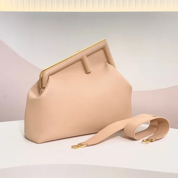 Fendi First Medium Bag In Powder Pink Nappa Leather product view 3