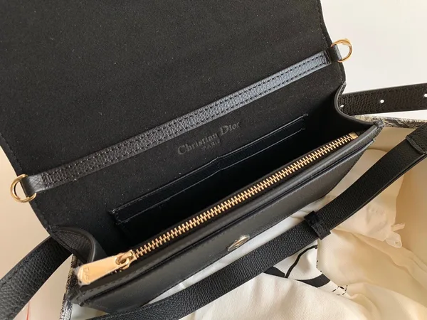 Dior 30 Montaigne 2 In 1 Belt Bag In Black Calfskin product view 9