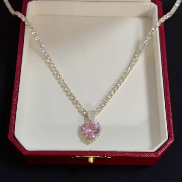 Cartier Pink Heart Gold-Tone Pendant Necklace product view 5
