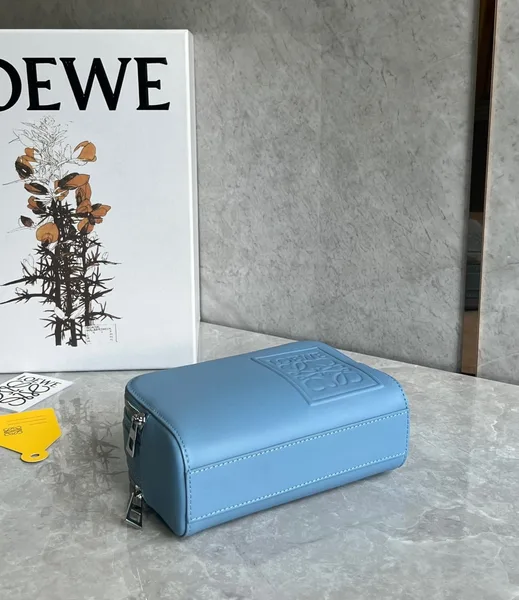 Loewe Mini Camera Crossbody Bag in Blue Calfskin product view 8