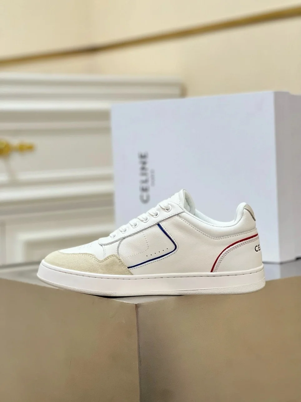 Celine Women’s CT-10 Low-top Sneakers in White Leather product view 6