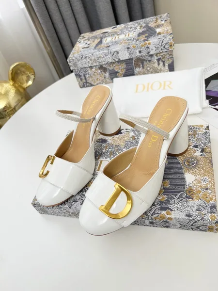 Dior C’est Slingback Pumps 80MM in White Patent Calfskin product view 8