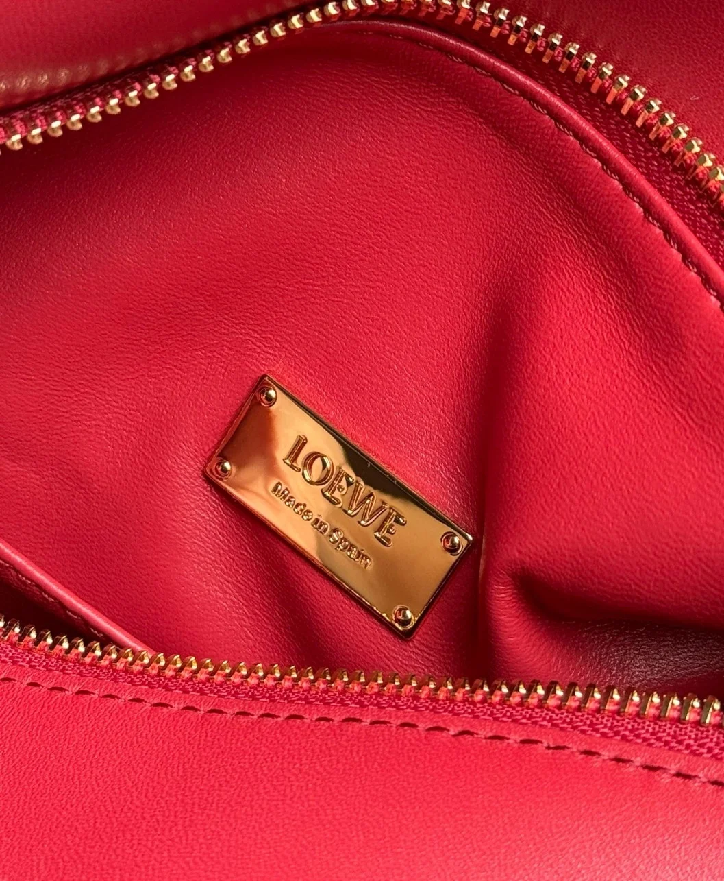 Loewe Featherlight Puzzle Small Bag in Red Nappa Lambskin product view 9