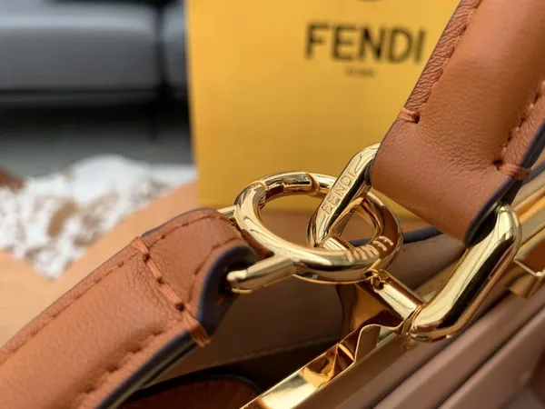 Fendi Peekaboo ISeeU Medium Bag In Brown Calfskin product view 7