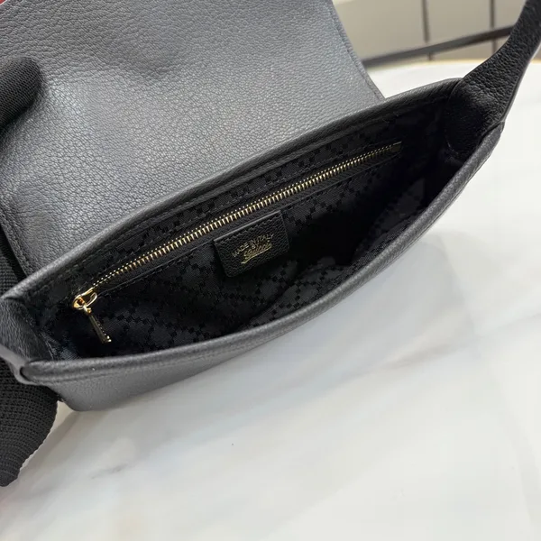 Gucci Jackie Small Shoulder Bag — Black with Gold-Tone Hardware product view 8