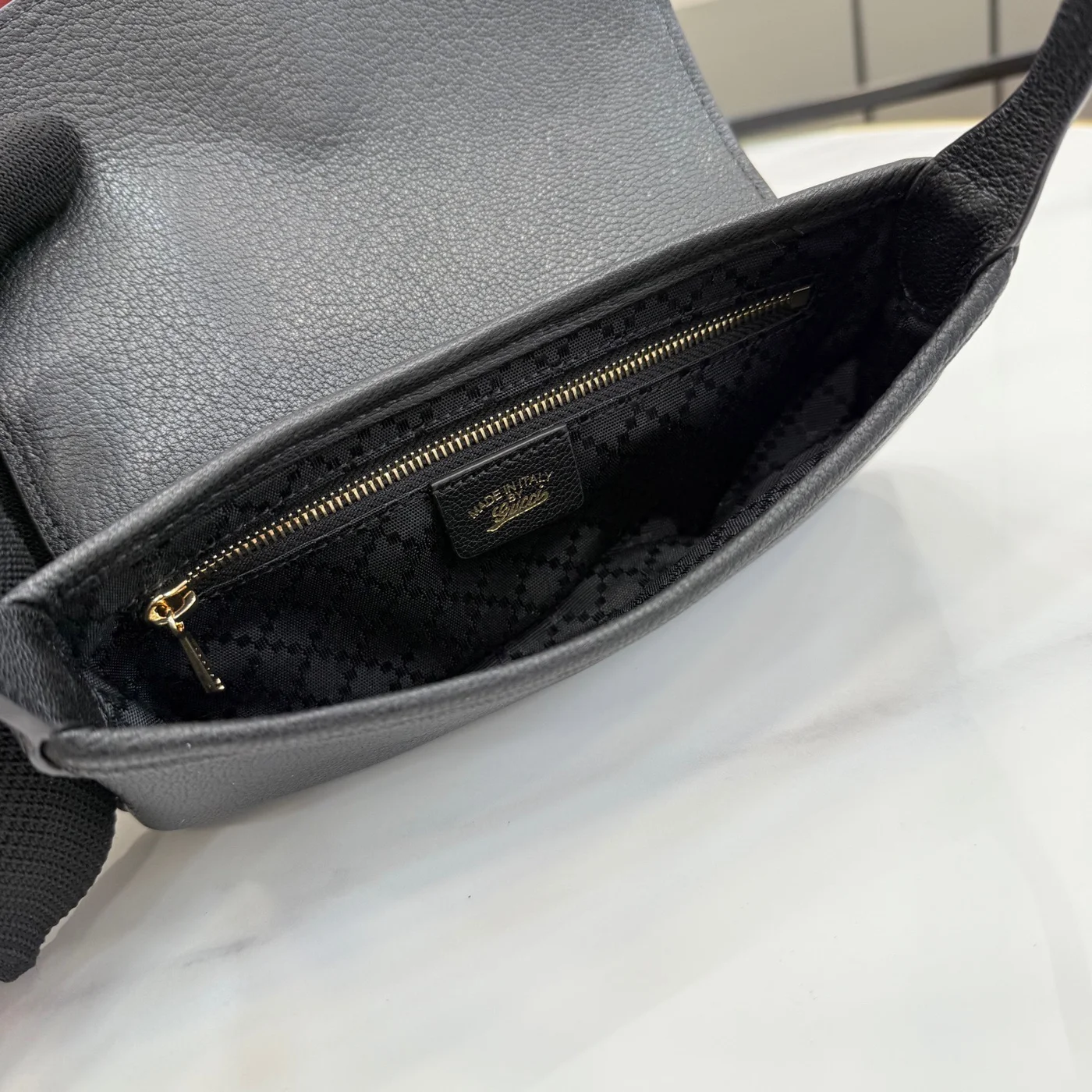 Gucci Jackie Small Shoulder Bag — Black with Gold-Tone Hardware product view 8
