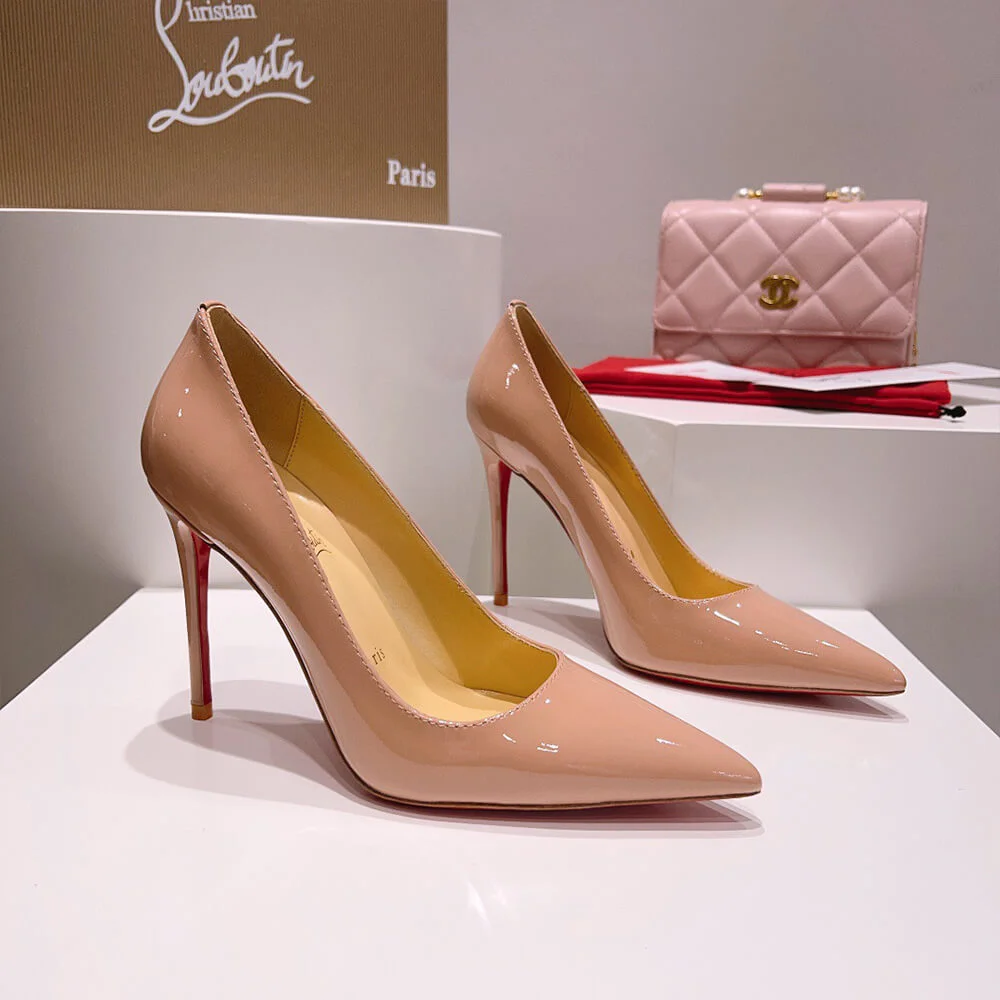 Christian Louboutin Kate Patent Pumps Nude Pink - 85 or 100 mm product view 4