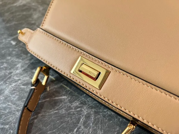 Fendi Peekaboo ISeeU Petite Bag In Beige Nappa Leather product view 10