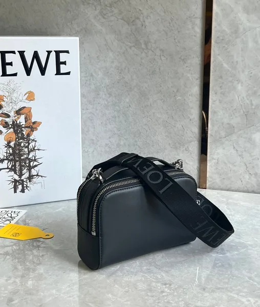 Loewe Mini Camera Crossbody Bag in Black Calfskin product view 7