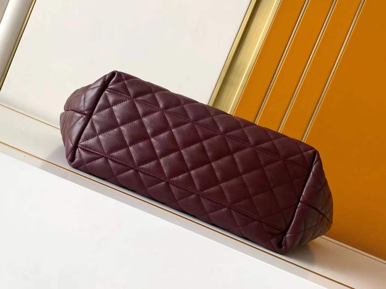 Saint Laurent Icare Medium Tote Bag in Bordeaux Lambskin product view 5