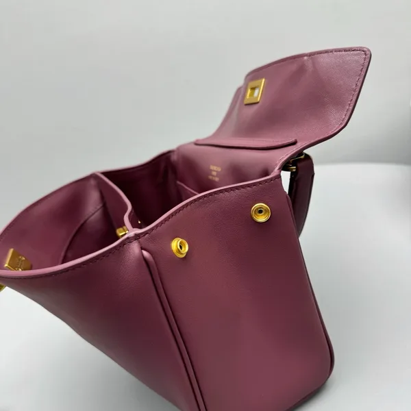 Balenciaga Rodeo Mini Bag in Burgundy Calfskin product view 5