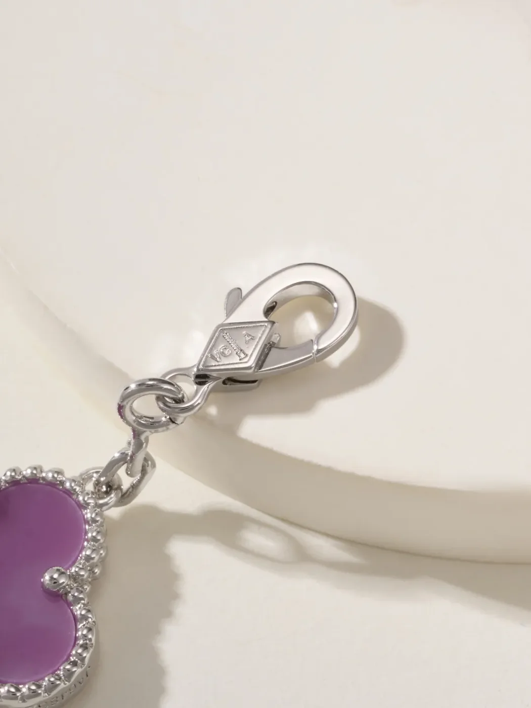 Van Cleef & Arpels Alhambra Purple Clover and Silver-Tone Knot Bracelet product view 11