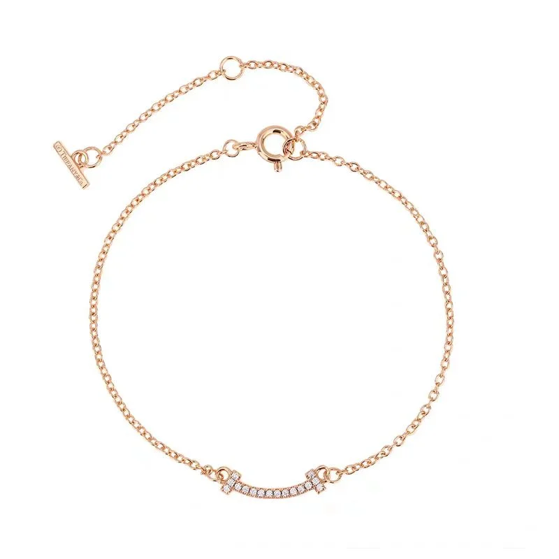 Tiffany & Co. T Smile Chain Bracelet Rose-Tone product view 1