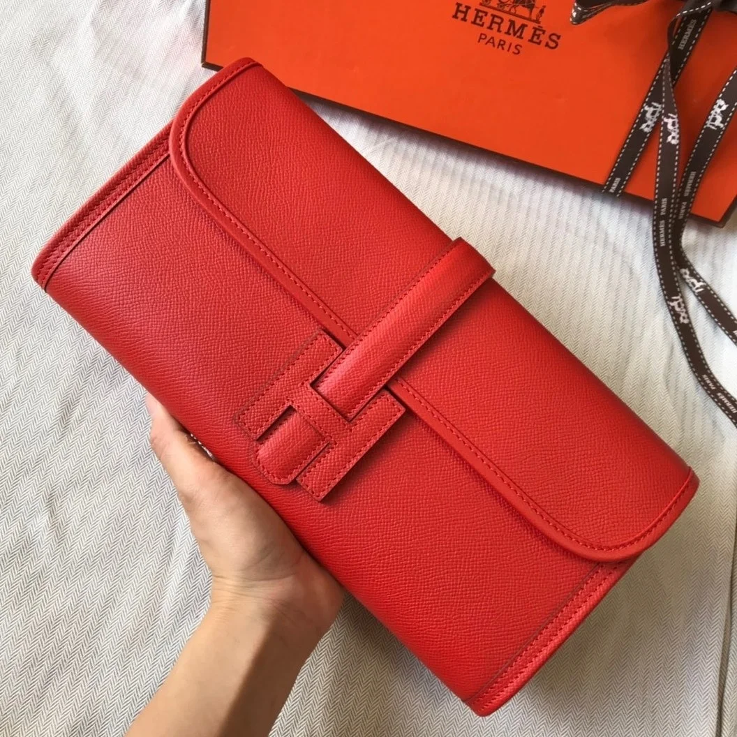 Hermes Jige Elan 29 Clutch Bag In Red Epsom Leather product view 1
