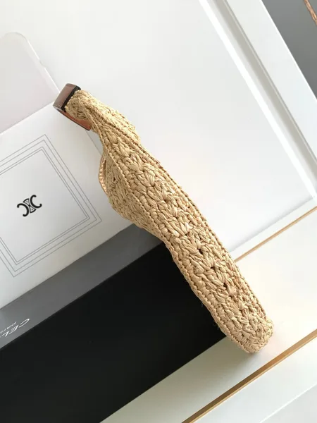 Celine Classic Panier Hobo Bag in Raffia and Leather product view 2