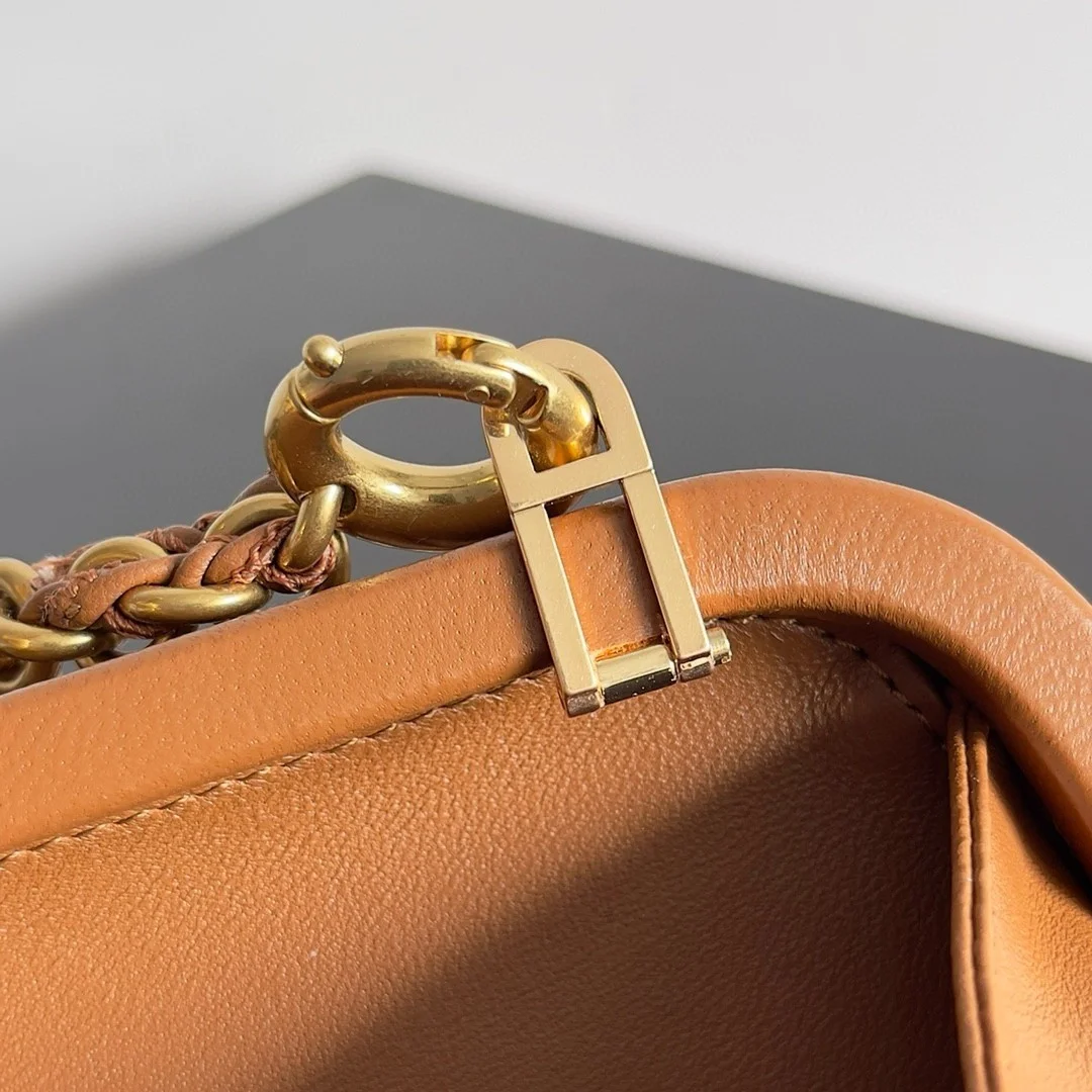 Bottega Veneta Knot Clutch with Chain in Brown Intrecciato Lambskin product view 9